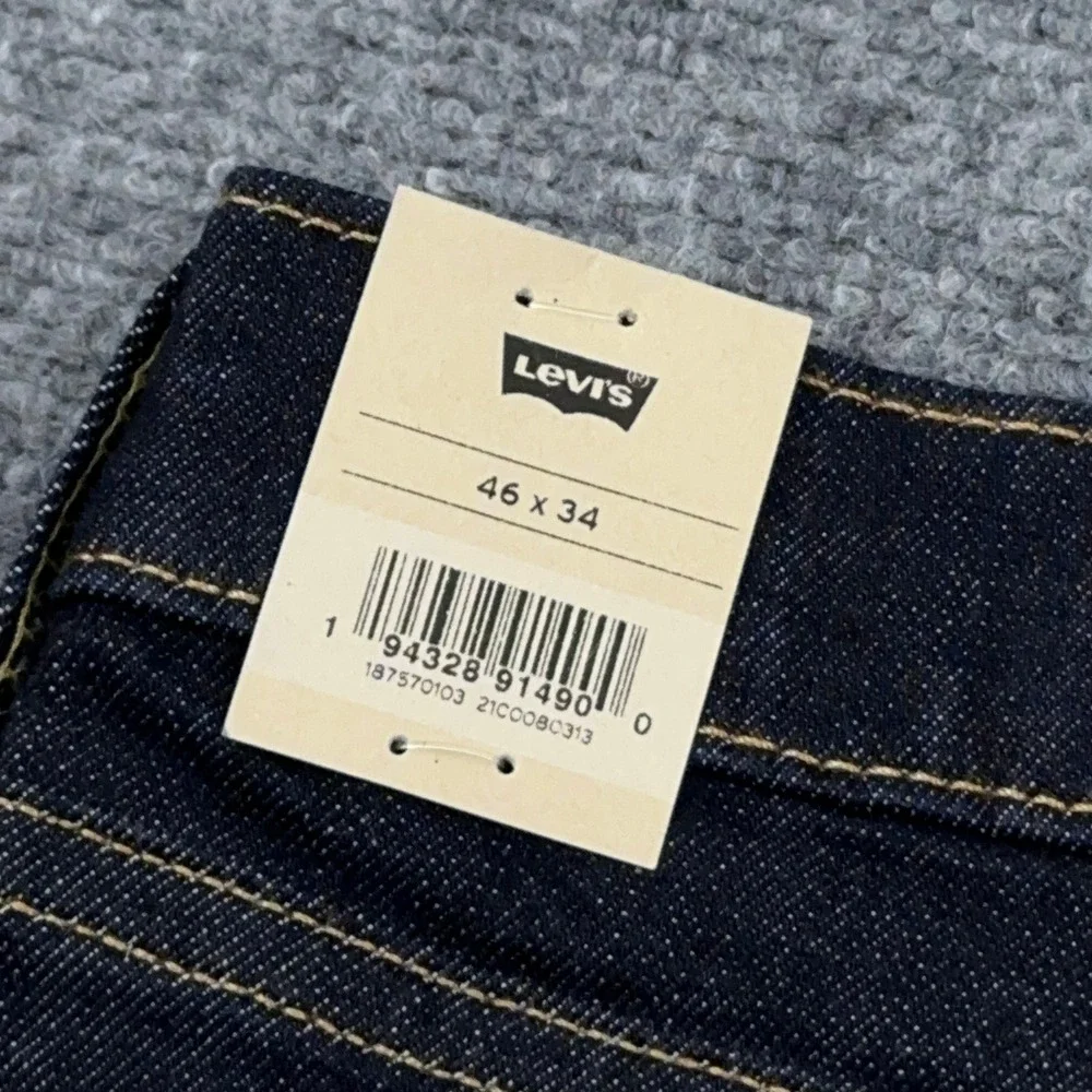 NEW Levi's 541 Athletic Taper Jeans Mens 46x34 Dark Indigo Wash Stretch Denim